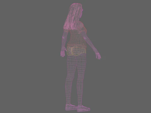 Pretty stylized woman V30919 3D Model