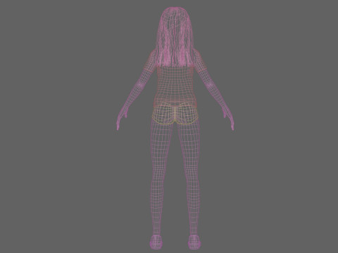 Pretty stylized woman V30919 3D Model