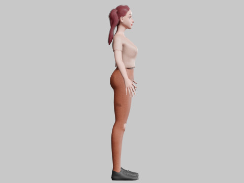 Pretty teen Woman V23870 3D 模型