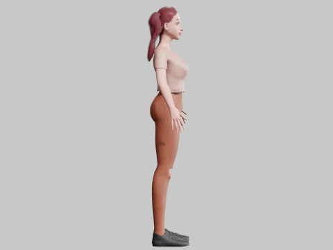 Pretty teen Woman V23870 3D Model