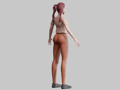 Pretty teen Woman V23870 3D Model
