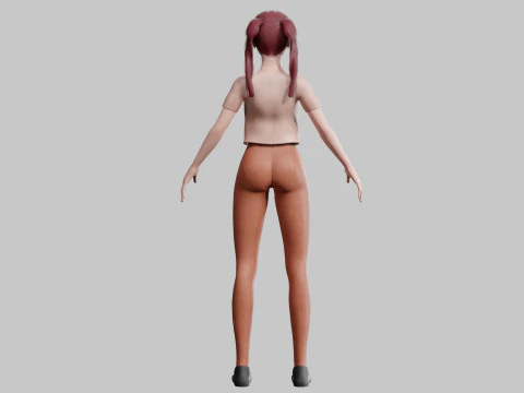 Pretty teen Woman V23870 3D Model