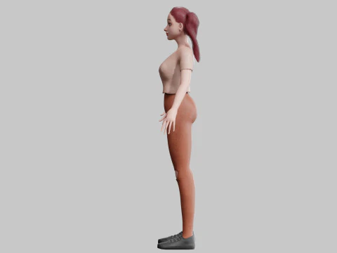 Pretty teen Woman V23870 3D Model