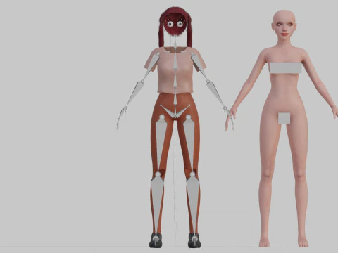 Pretty teen Woman V23870 3D Model