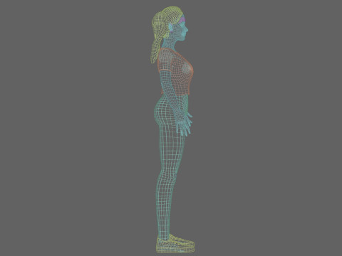 Pretty teen Woman V23870 3D 模型