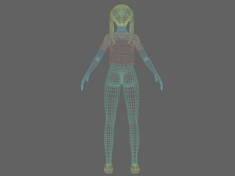 Pretty teen Woman V23870 3D Model