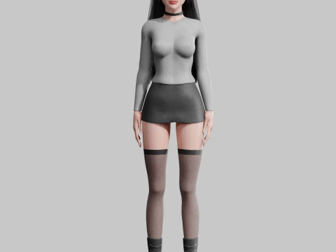 Standard Basic Woman V34587 3D Model