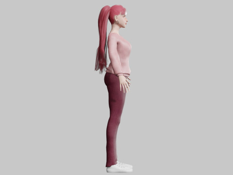 Standard cute Woman V31833 3D Model