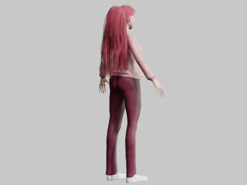 Standard cute Woman V31833 3D Model
