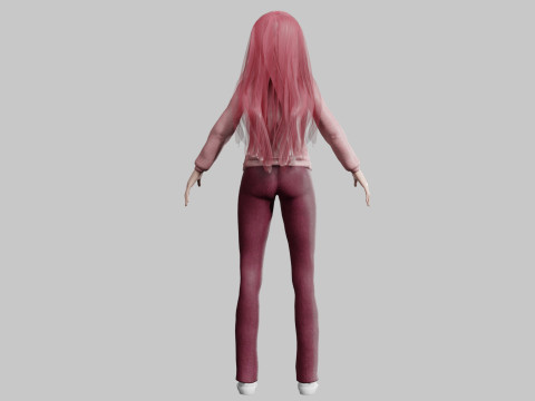 Standard cute Woman V31833 3D Model