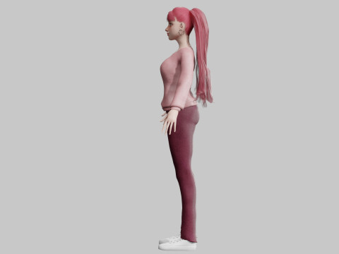 Standard cute Woman V31833 3D Model