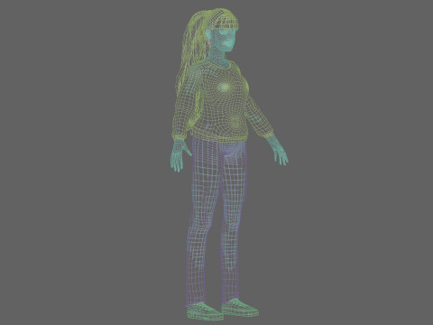 Standard cute Woman V31833 3D Model
