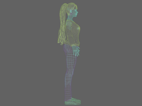 Standard cute Woman V31833 3D Model