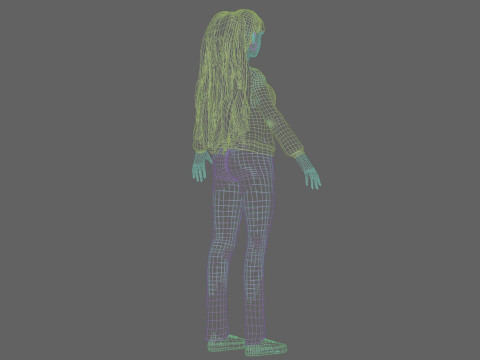 Standard cute Woman V31833 3D Model