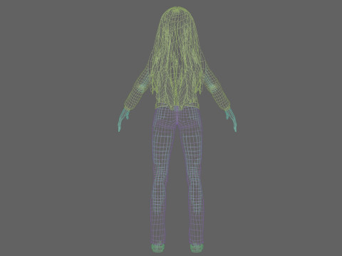 Standard cute Woman V31833 3D Model