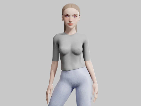 Standard Pretty woman V21862 3D Model