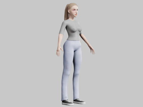 Standard Pretty woman V21862 3D Model