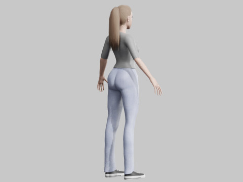 Standard Pretty woman V21862 3D Model