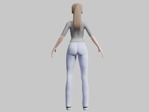 Standard Pretty woman V21862 3D Model