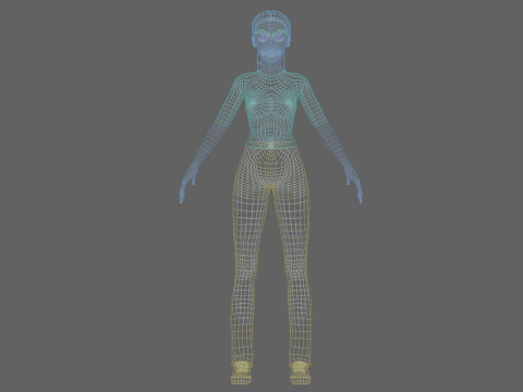 Standard Pretty woman V21862 3D Model