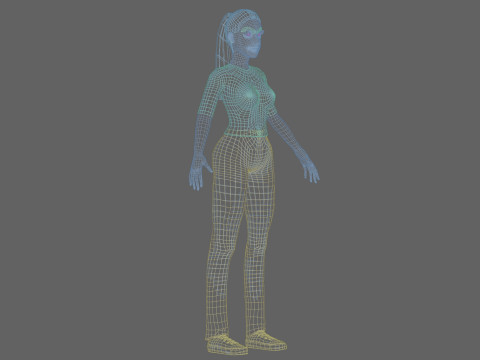 Standard Pretty woman V21862 3D Model