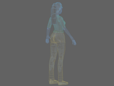 Standard Pretty woman V21862 3D Model