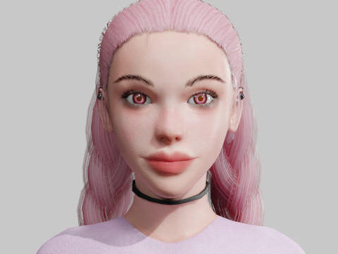 Stylized cute Woman V26105 3Dモデル