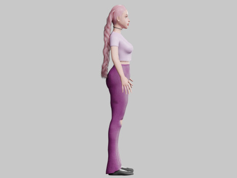 Stylized cute Woman V26105 3Dモデル