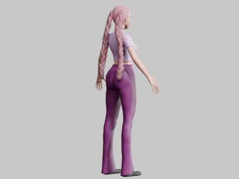 Stylized cute Woman V26105 3Dモデル