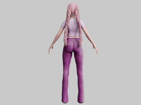 Stylized cute Woman V26105 3Dモデル