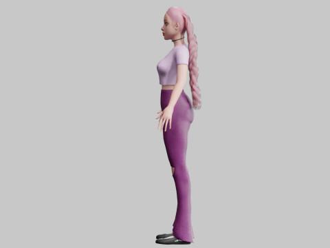 Stylized cute Woman V26105 3Dモデル