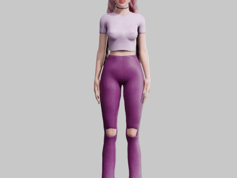 Stylized cute Woman V26105 3Dモデル
