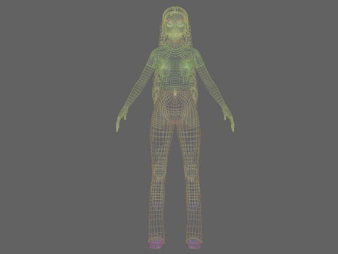 Stylized cute Woman V26105 3Dモデル