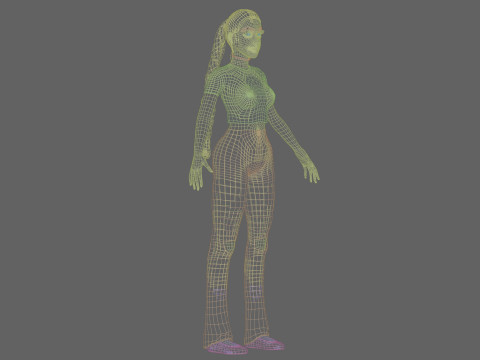 Stylized cute Woman V26105 3Dモデル