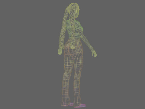 Stylized cute Woman V26105 3Dモデル
