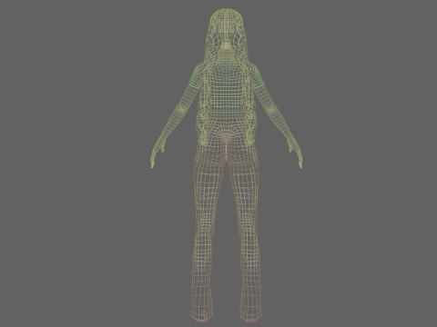 Stylized cute Woman V26105 3Dモデル