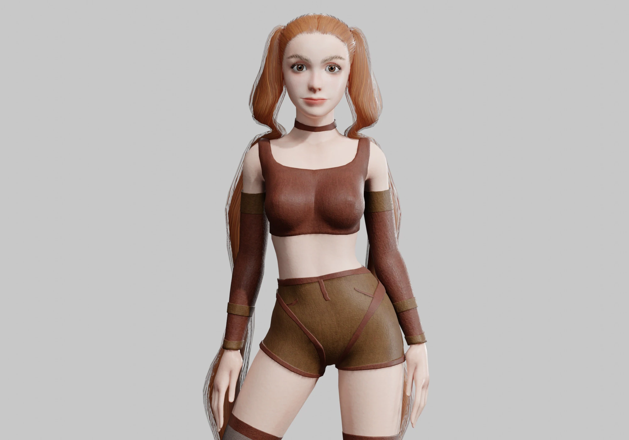 Stylized pretty Woman V30050 3D Model .c4d .max .obj .3ds .fbx .stl .blend 
