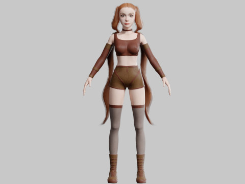 Stylized pretty Woman V30050 3D Модель