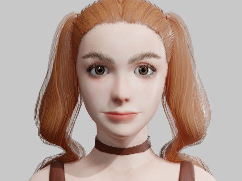 Stylized pretty Woman V30050 3D Модель