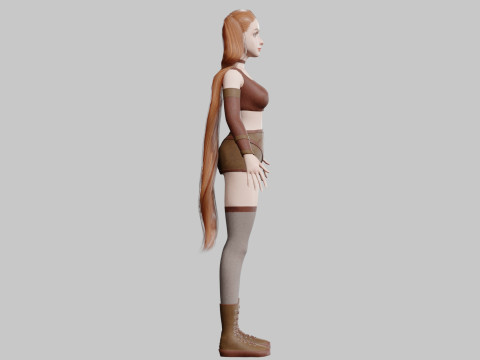 Stylized pretty Woman V30050 3D Модель