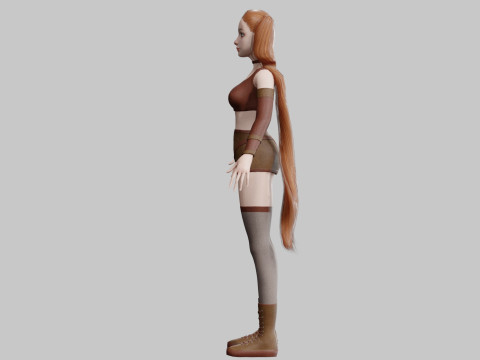 Stylized pretty Woman V30050 3D Модель