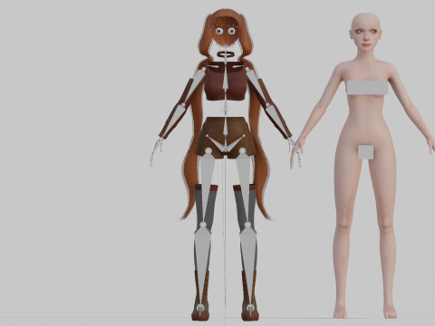 Stylized pretty Woman V30050 3D Модель