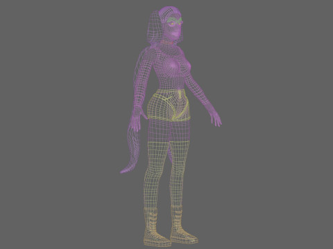Stylized pretty Woman V30050 3D Модель
