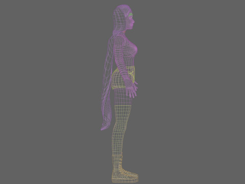 Stylized pretty Woman V30050 3D Модель