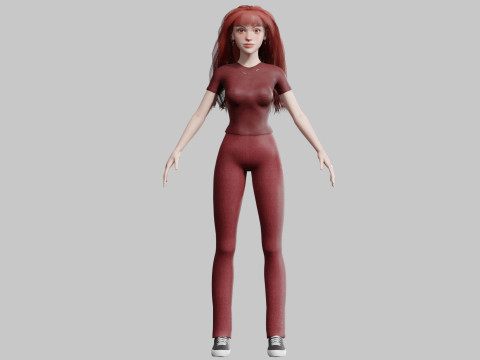 Stylized Pretty Woman V35194 3D Model