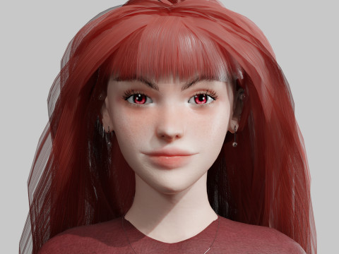 Stylized Pretty Woman V35194 3D Model