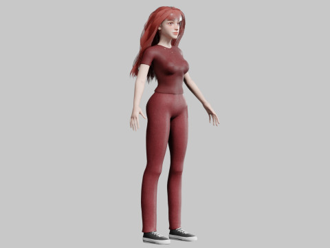 Stylized Pretty Woman V35194 3D Model