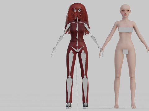 Stylized Pretty Woman V35194 3D Model