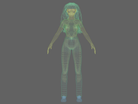 Stylized Pretty Woman V35194 3D Model
