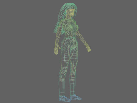 Stylized Pretty Woman V35194 3D Model